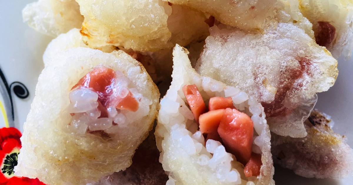 Cơm cuộn bánh tráng