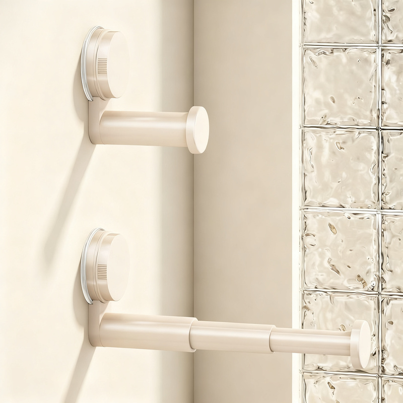 Telescopic Clothes Rail with Suction Cup