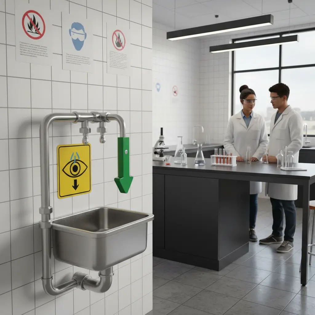Persyaratan eyewash untuk laboratorium sekolah menengah