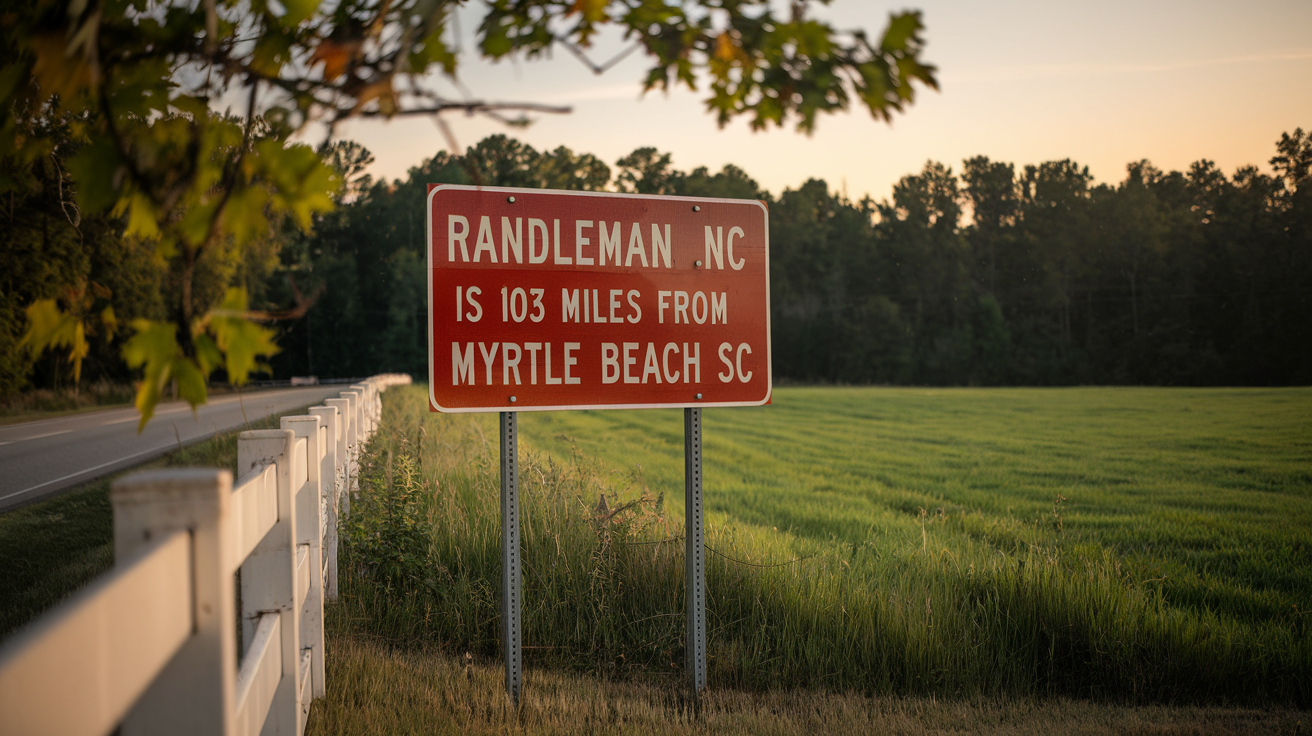 Distance and Travel from Randleman, NC to Myrtle Beach, SC
