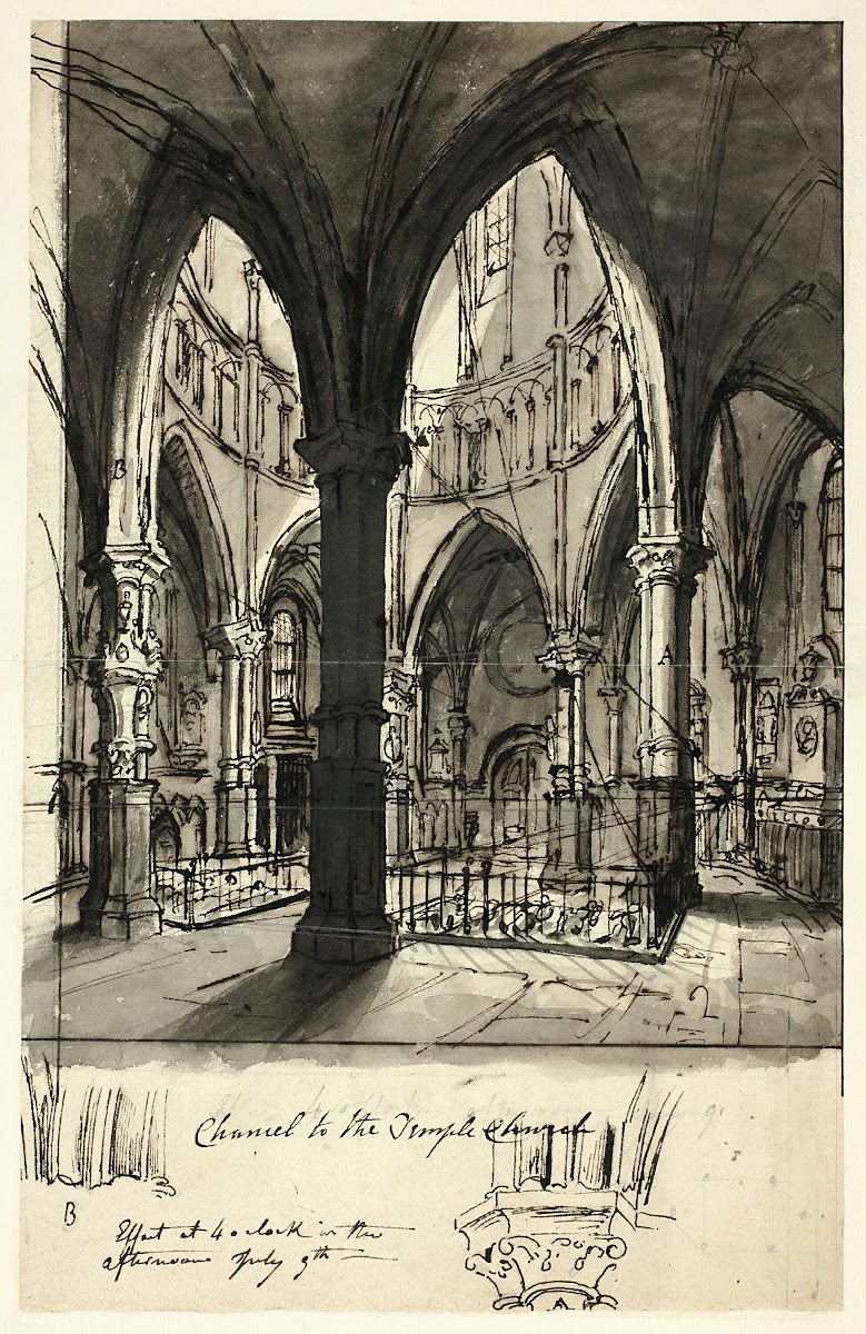 Chancel to the Temple Church c 1809