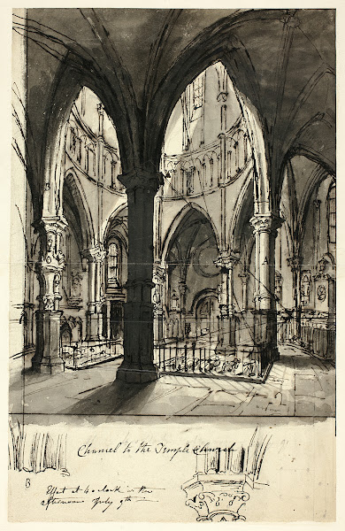 Chancel to the Temple Church c 1809