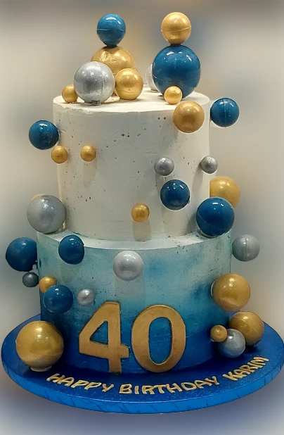 40TH Birthday Buttercream Cake CB-NC574