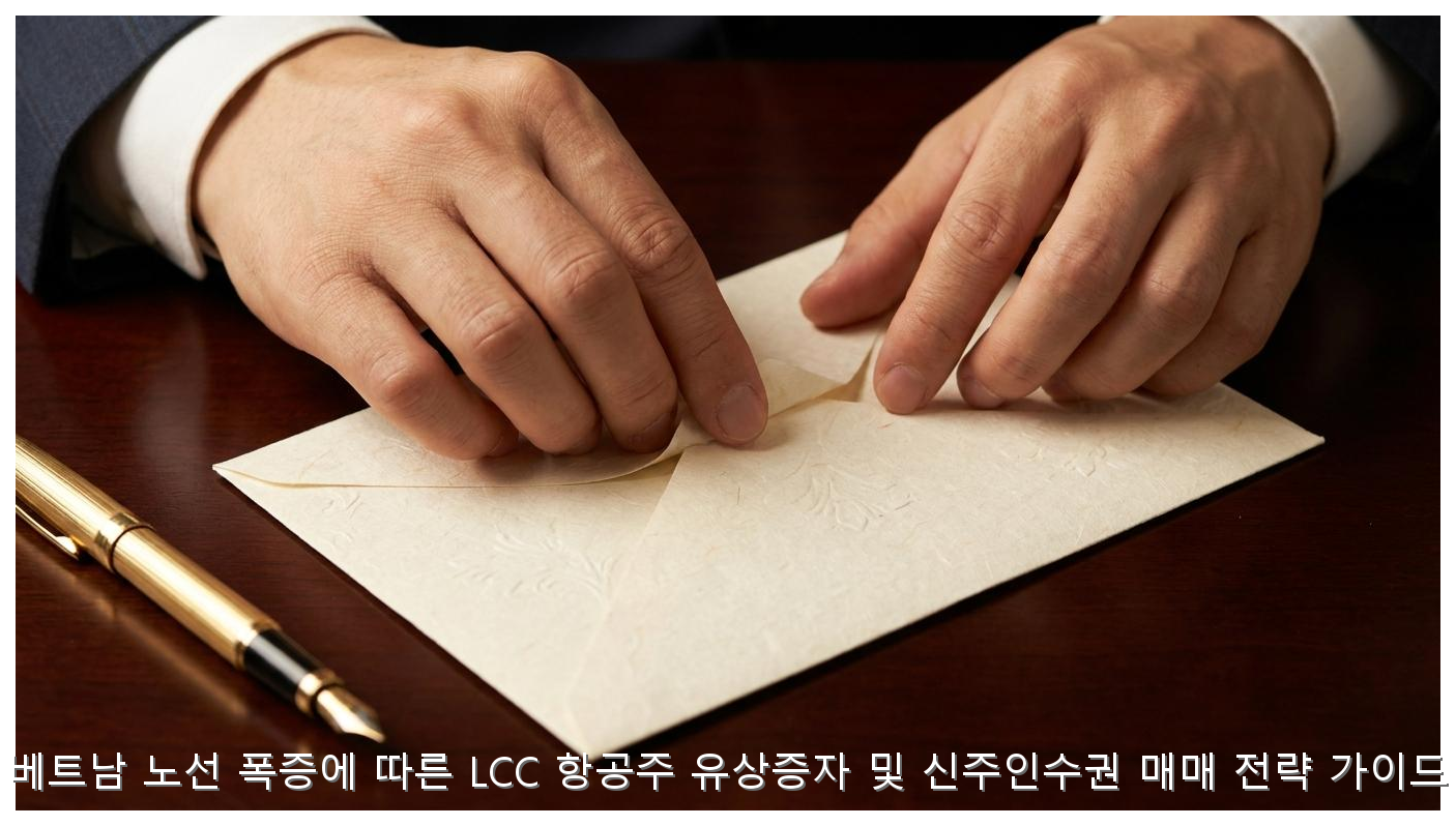 베트남 노선 폭증에 따른 LCC 항공주 유상증자 및 신주인수권 매매 전략 가이드 핵심 안내 및 분석 인포그래픽 (3)