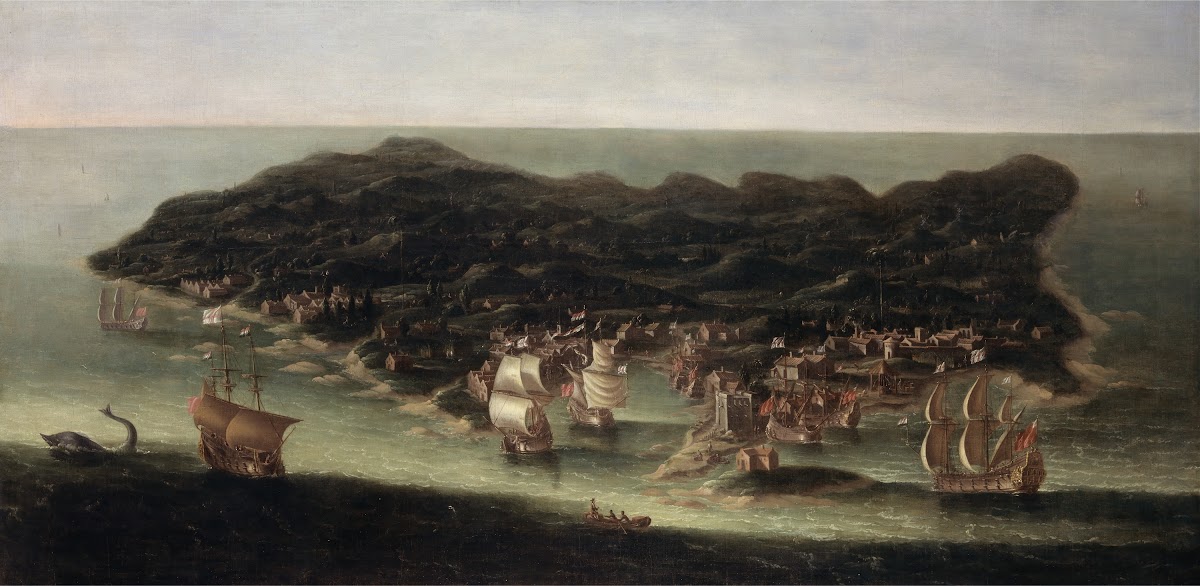 A Birds Eye View of the Island of Barbados c1694