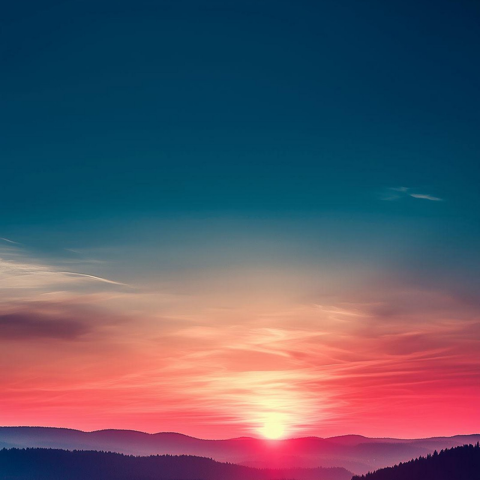 Download Sunset, Landscape, Mountain, Nature Full HD iPhone