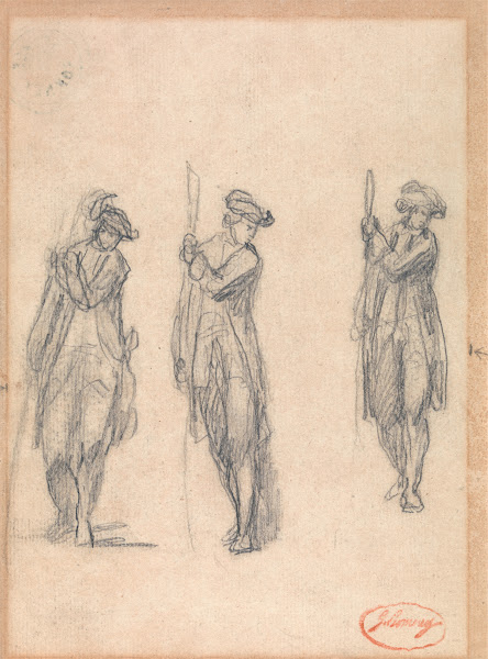 Three Sketches of a Man in Uniform