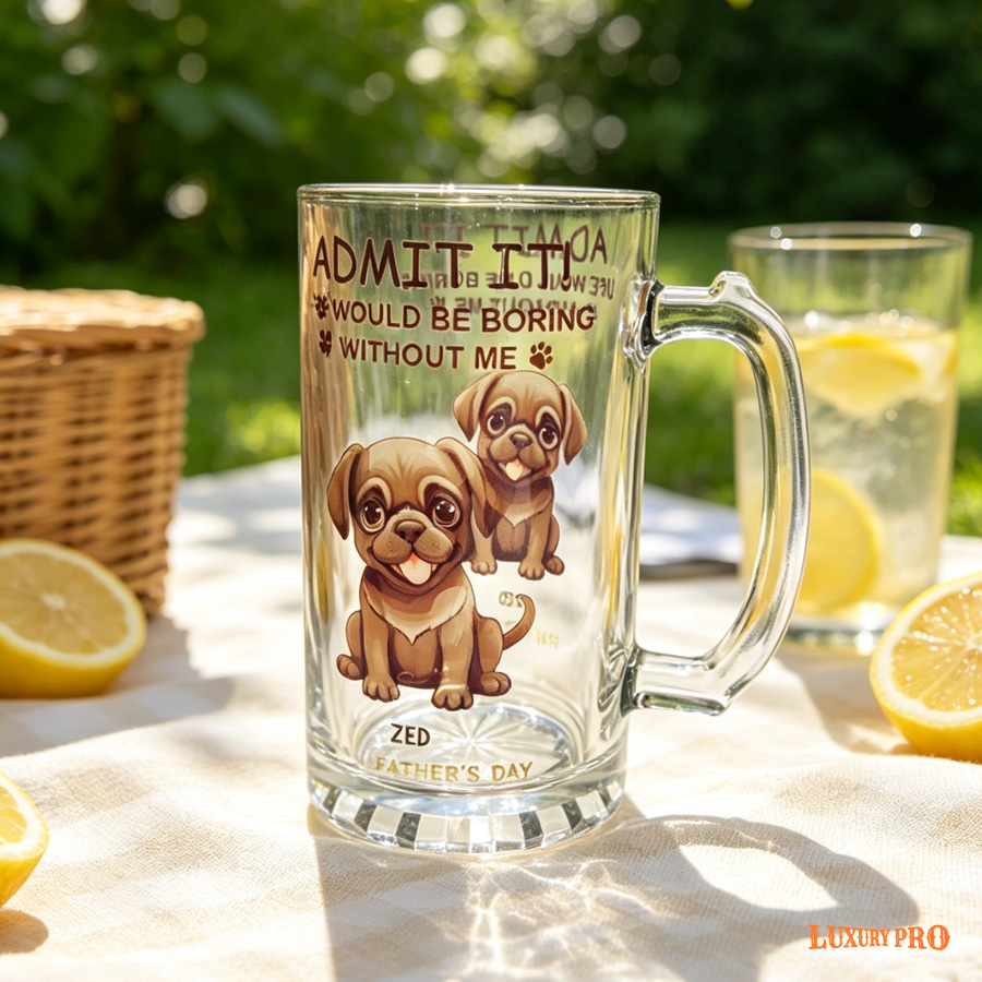 UV - treated Handle Beer Glass