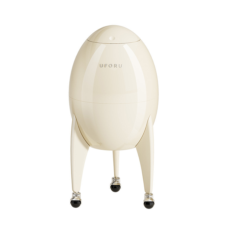 Trash can with push lid and wheels, 12 L
