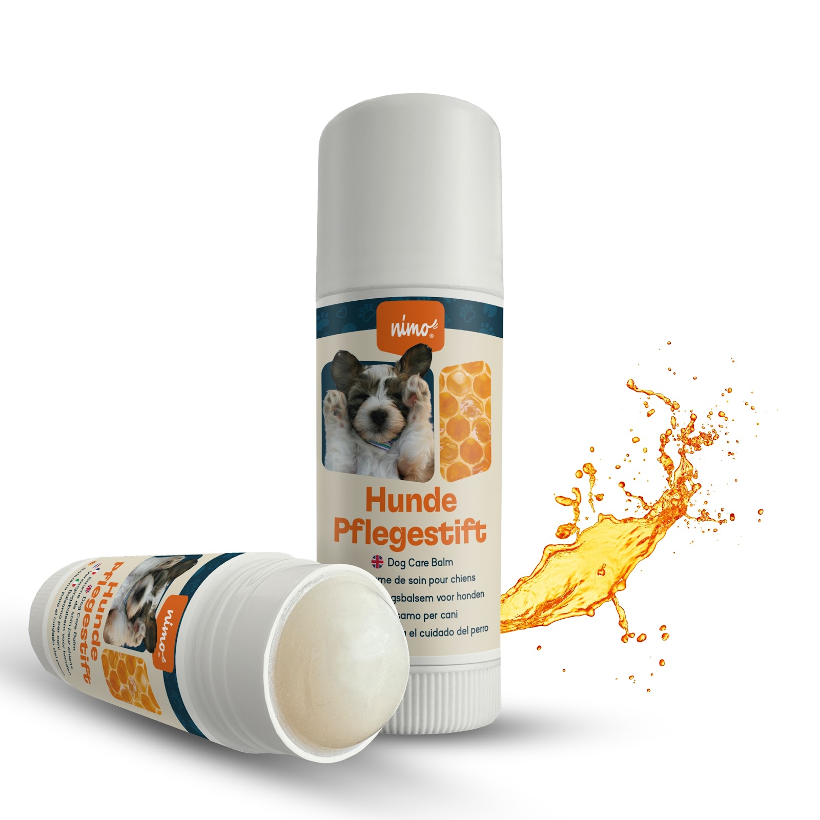 nimo® Hunde Pflegestift Nasenbalsam für Ohren & Nasen mit Bienenwachs & Propolis