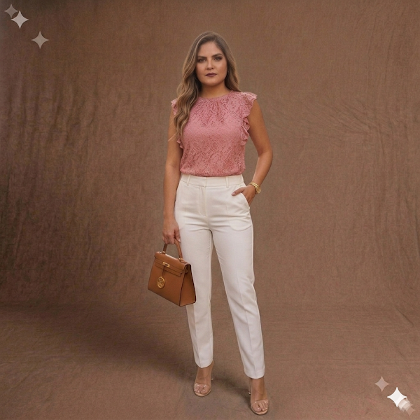 Blusa en Encaje Palo de Rosa