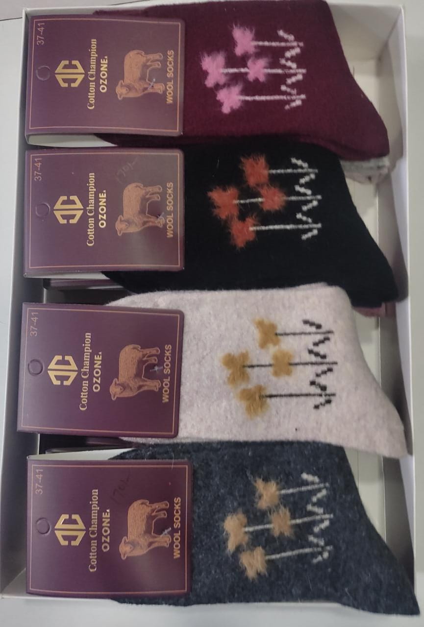 Ladies Socks-Cotton Champion Ozone Qtrlen