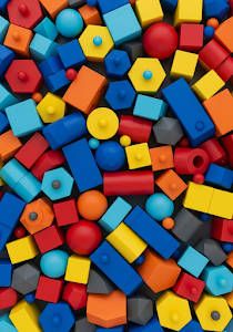 Colorful Geometric Blocks Pile