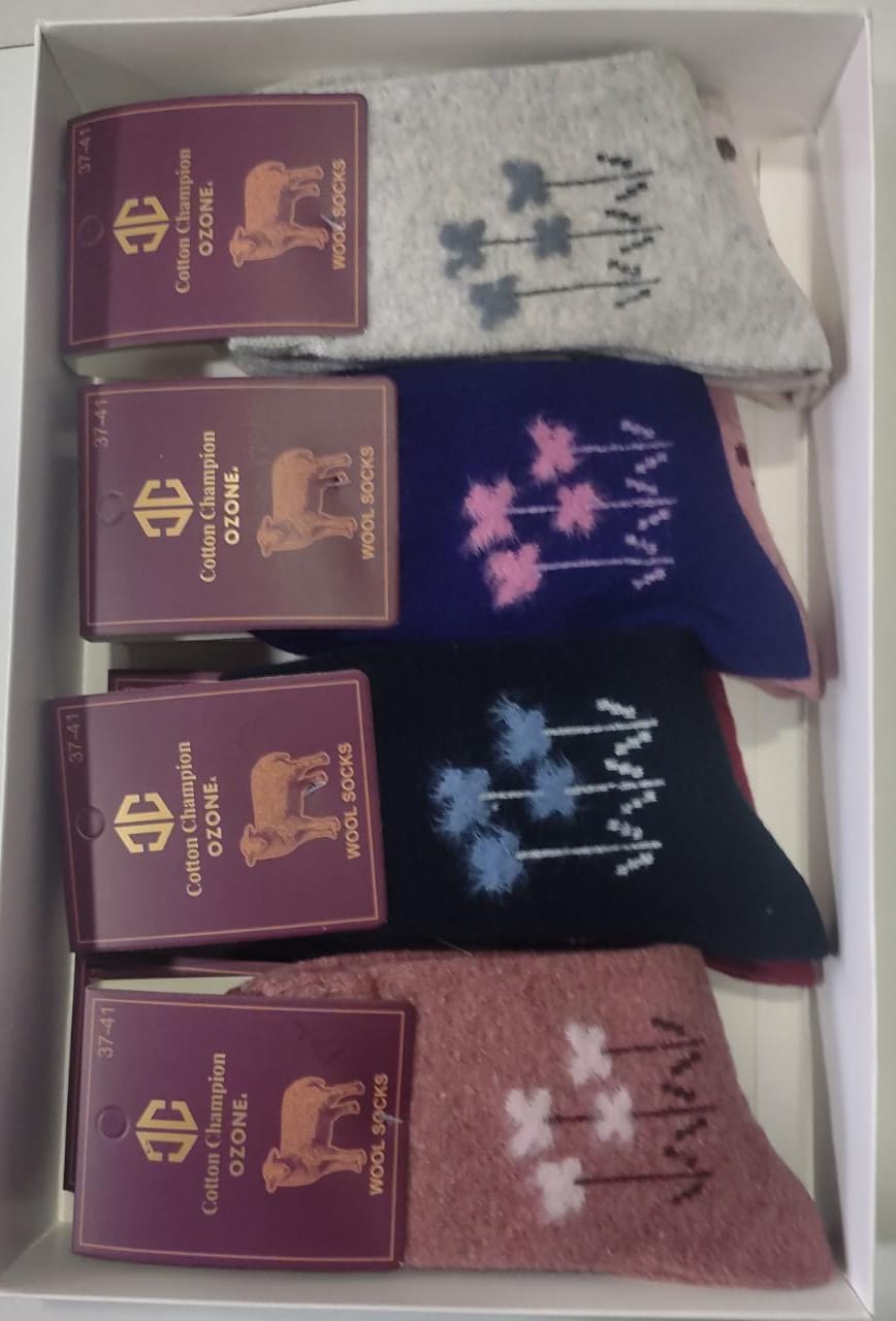 Ladies Socks-Cotton Champion Ozone Qtrlen