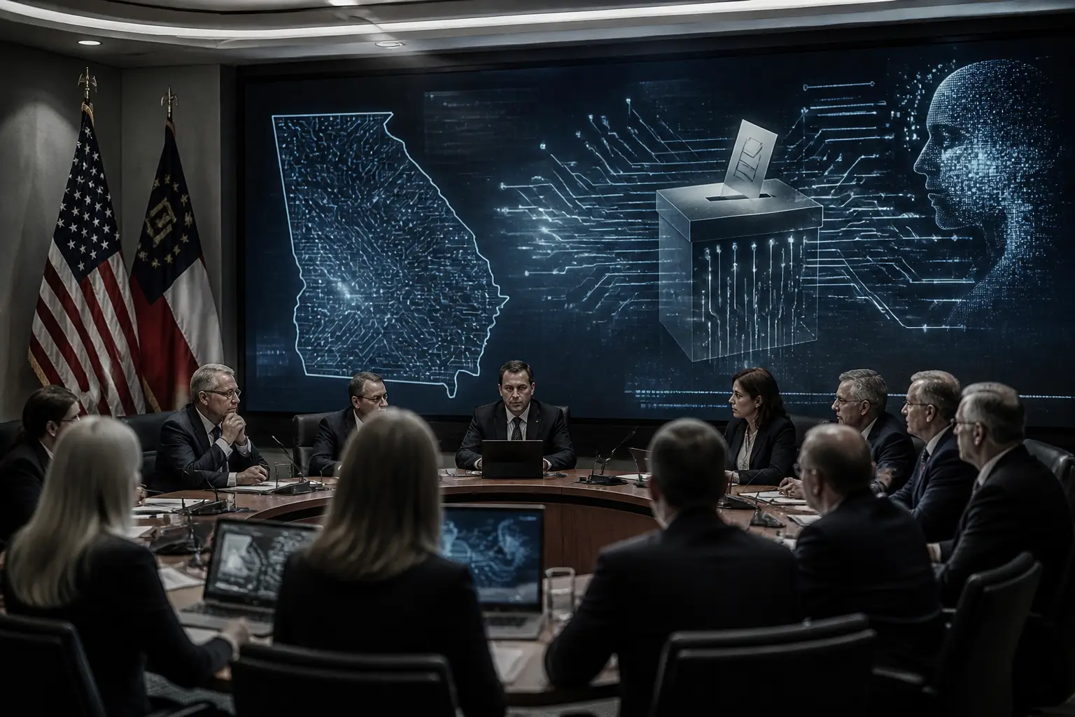 Editorial image for Georgia holds emergency meeting on AI exposing voters’ secret ballots