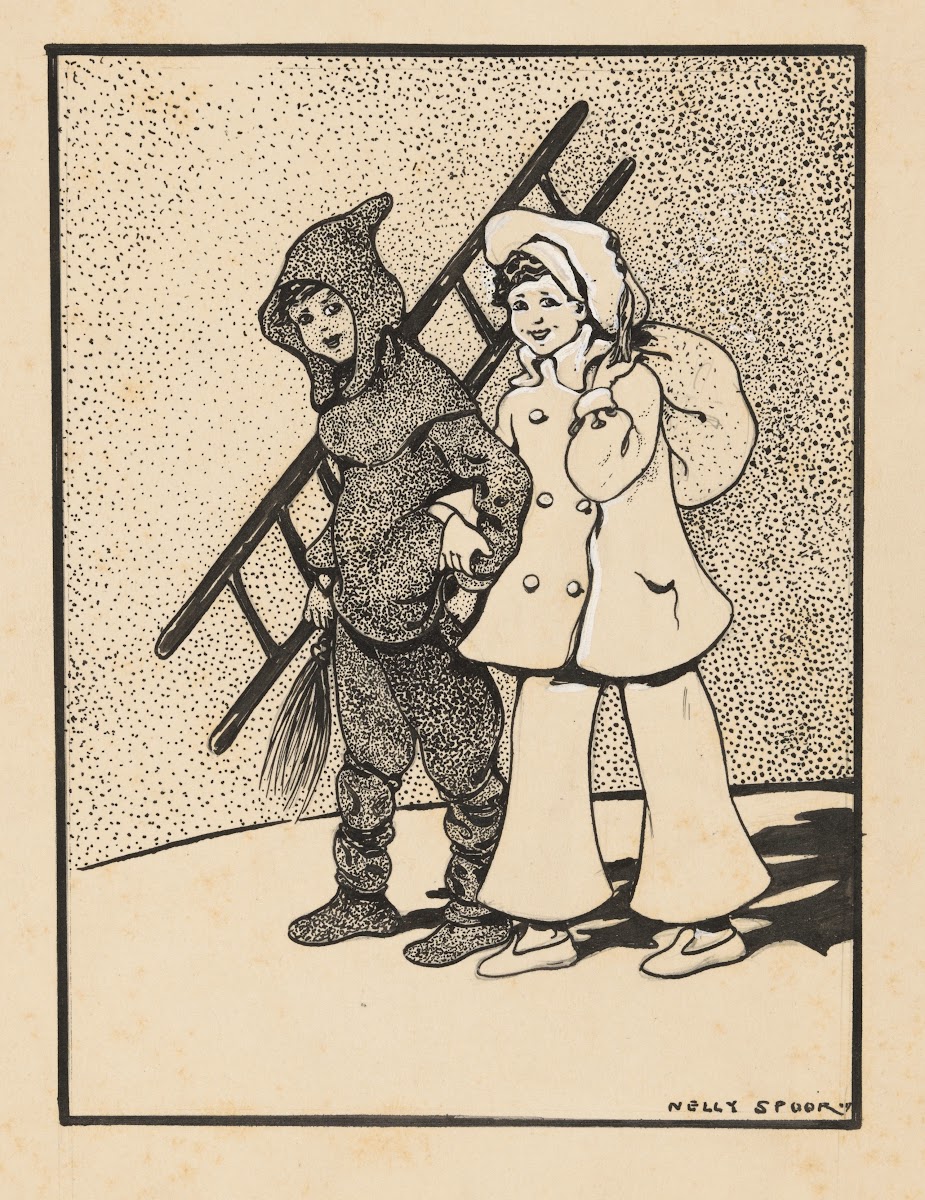 Han en Wim in verkleedkleren 1917
