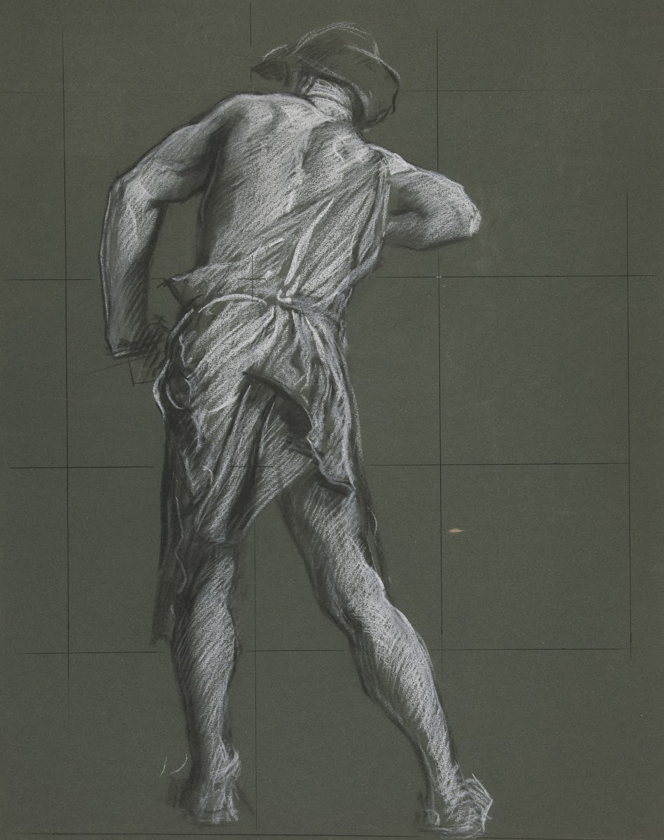 Figure study for The Spirit of Vulcan Genius of the Workers in Iron and Steel lu