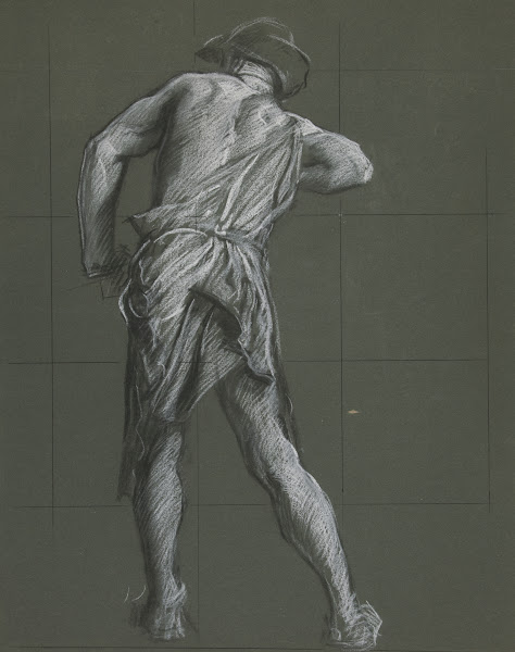 Figure study for The Spirit of Vulcan Genius of the Workers in Iron and Steel lu