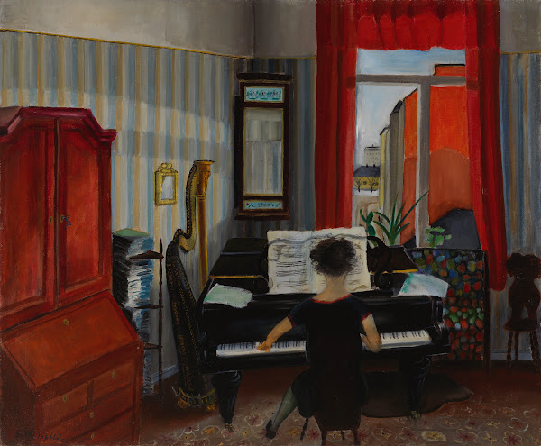 Interior Woman Playing the Piano 1931