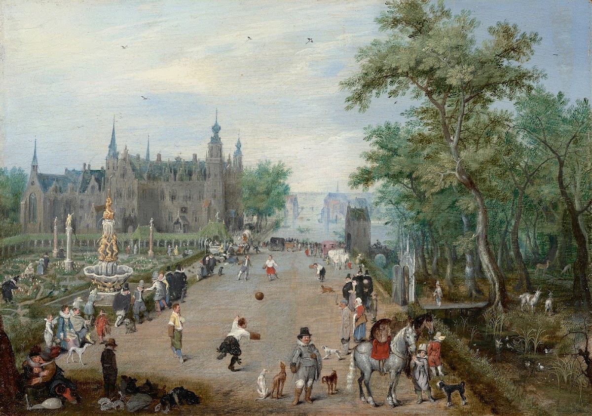 A Jeu de Paume Before a Country Palace about 1614