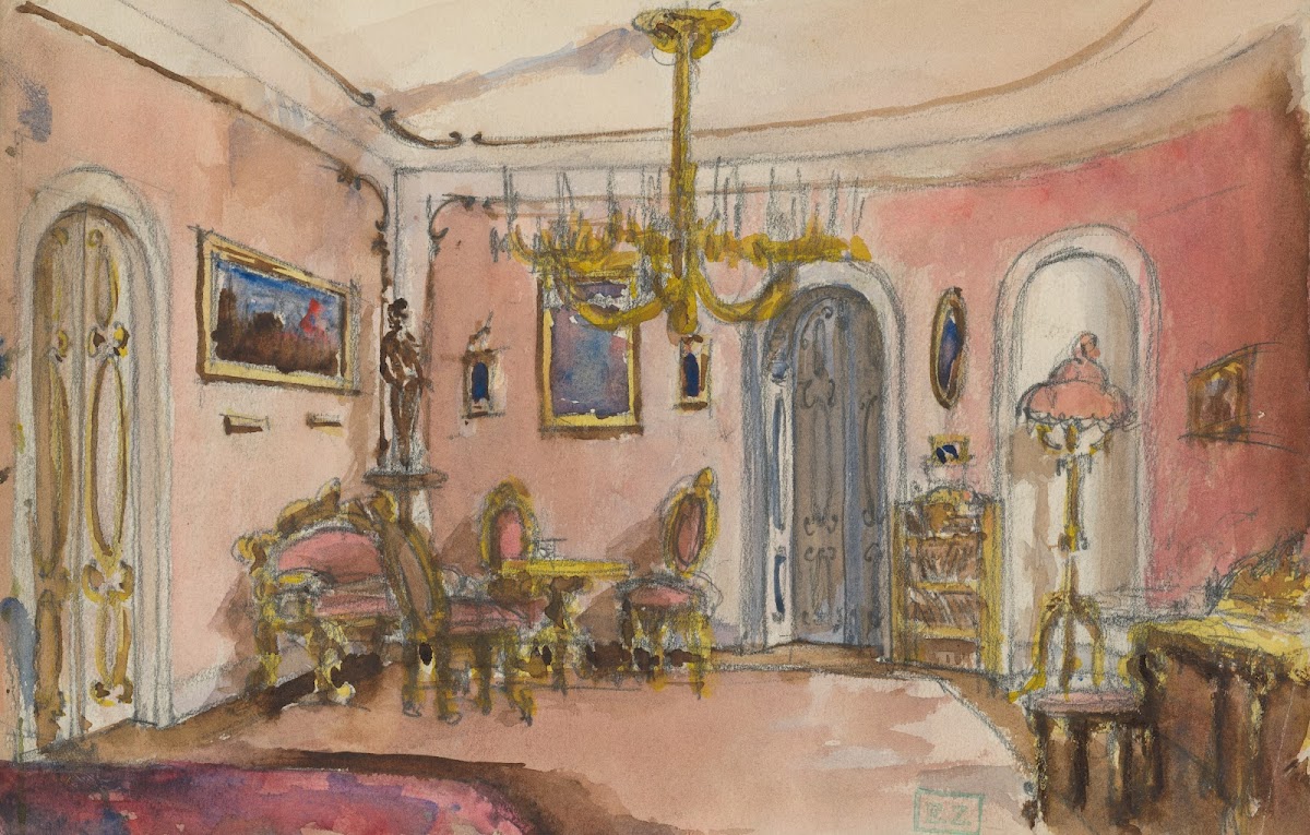 The interior of the aristocratic residence 1860