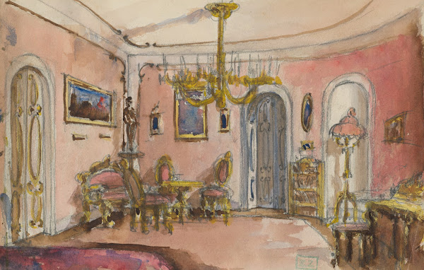 The interior of the aristocratic residence 1860