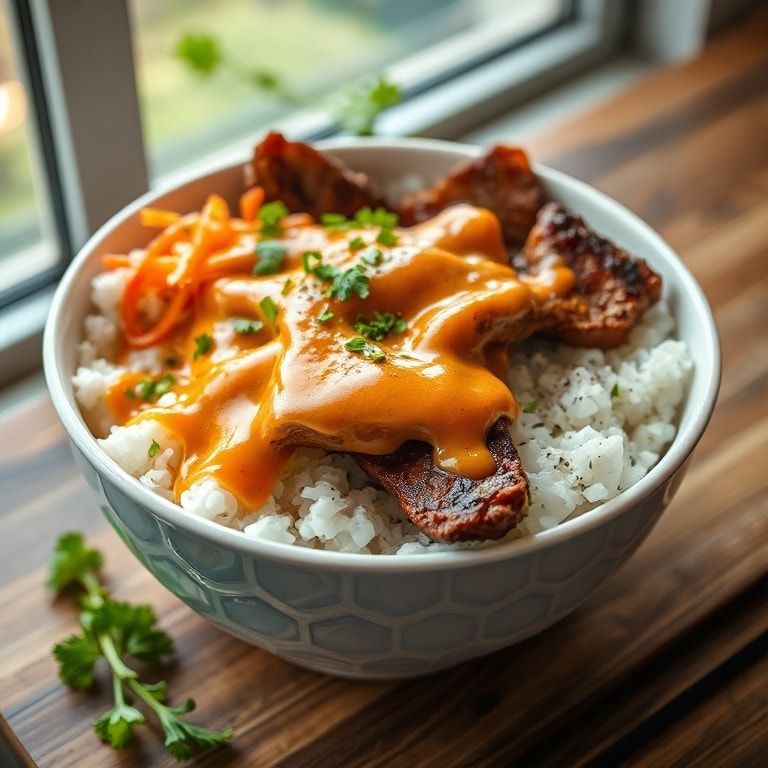 Irresistible Korean BBQ Steak Rice Bowls with Spicy Cream Sauce — Quick Homemade Dinner