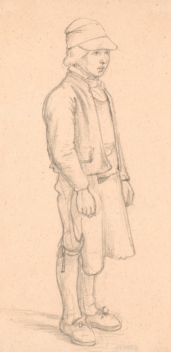 Svensk dreng med kasket 1851