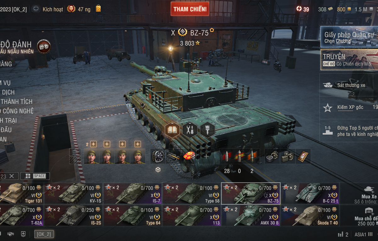 Acc World of Tanks có sẵn 6 Xe Cấp 10 T62A, IS-7, BZ 75, 113...