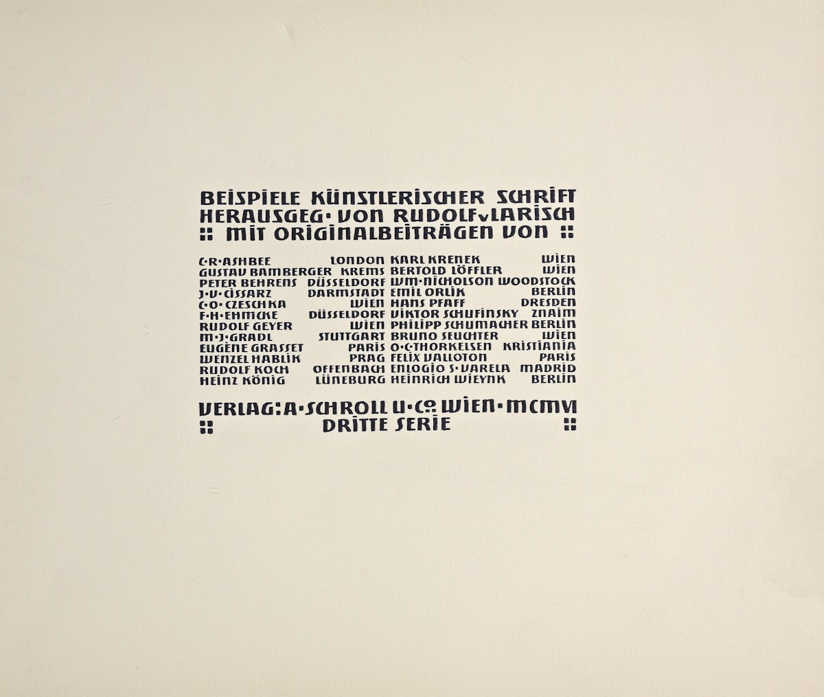 Beispiele kunstlerischer Schrift Pl066 1900