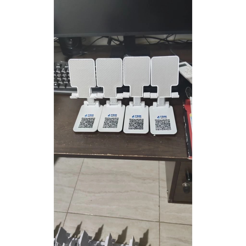 Folding desktop costum, phone stand Hd _23 phone holder stand H, phone holder costum logo suka2 — foto 1