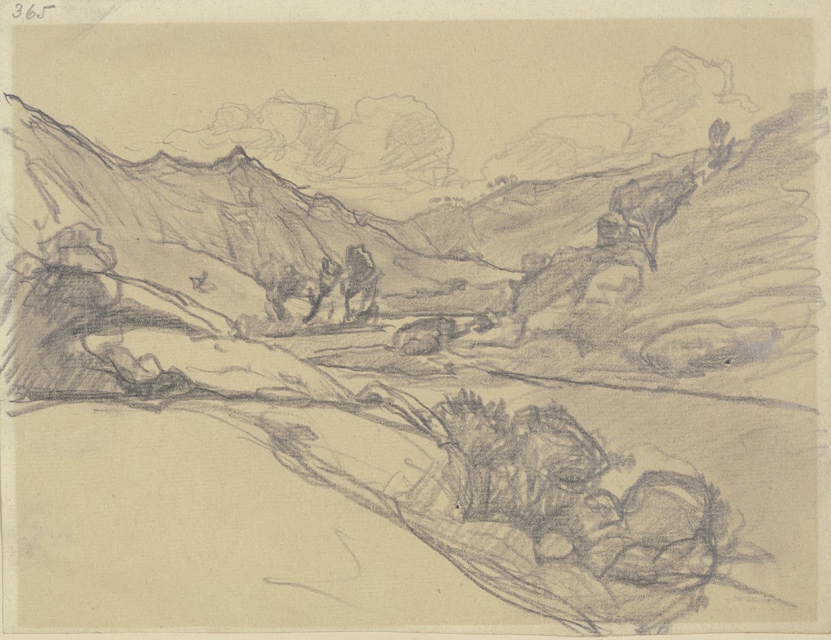 Blick in ein von Bergen eingeengtes Tal