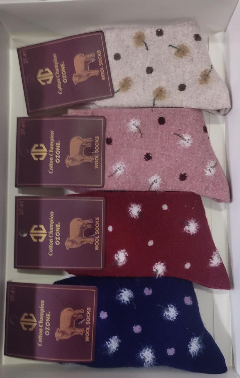 Ladies Socks-Cotton Champion Ozone Qtrlen