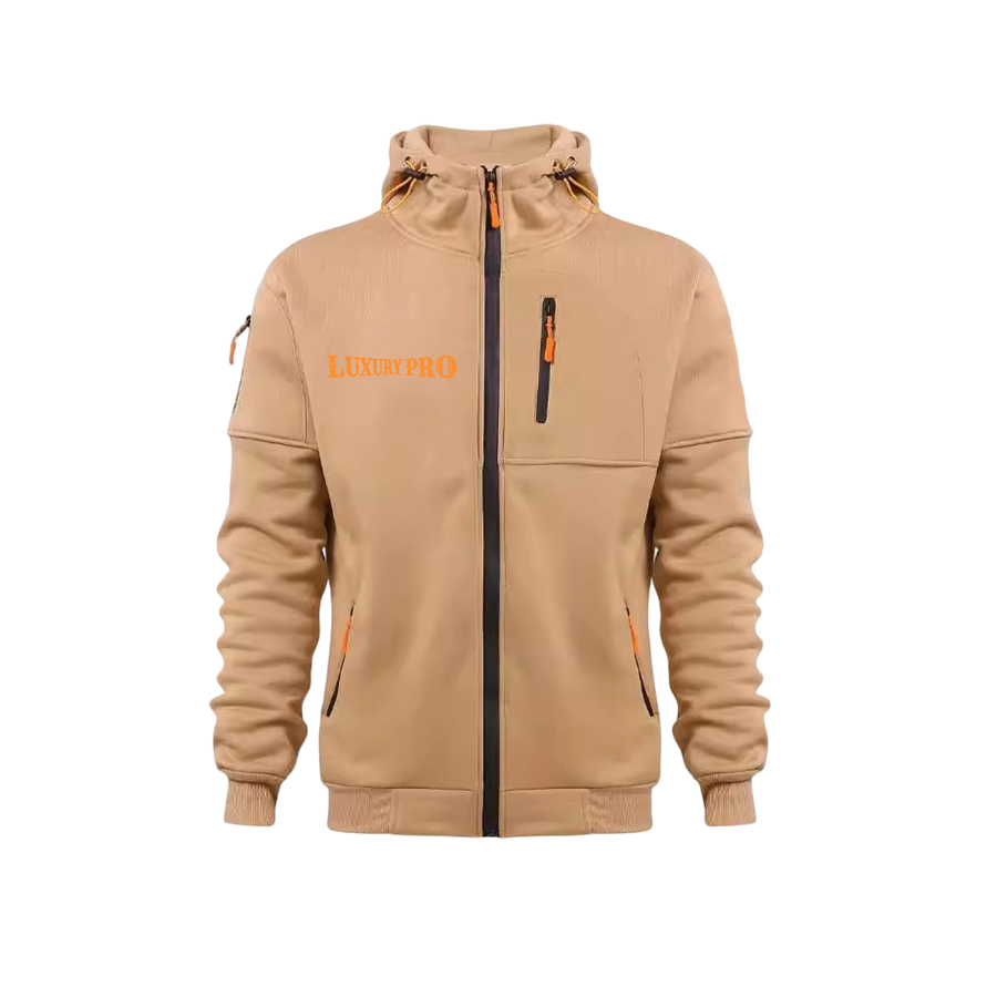 2D Zip-Up Hoodie with Four Zippers