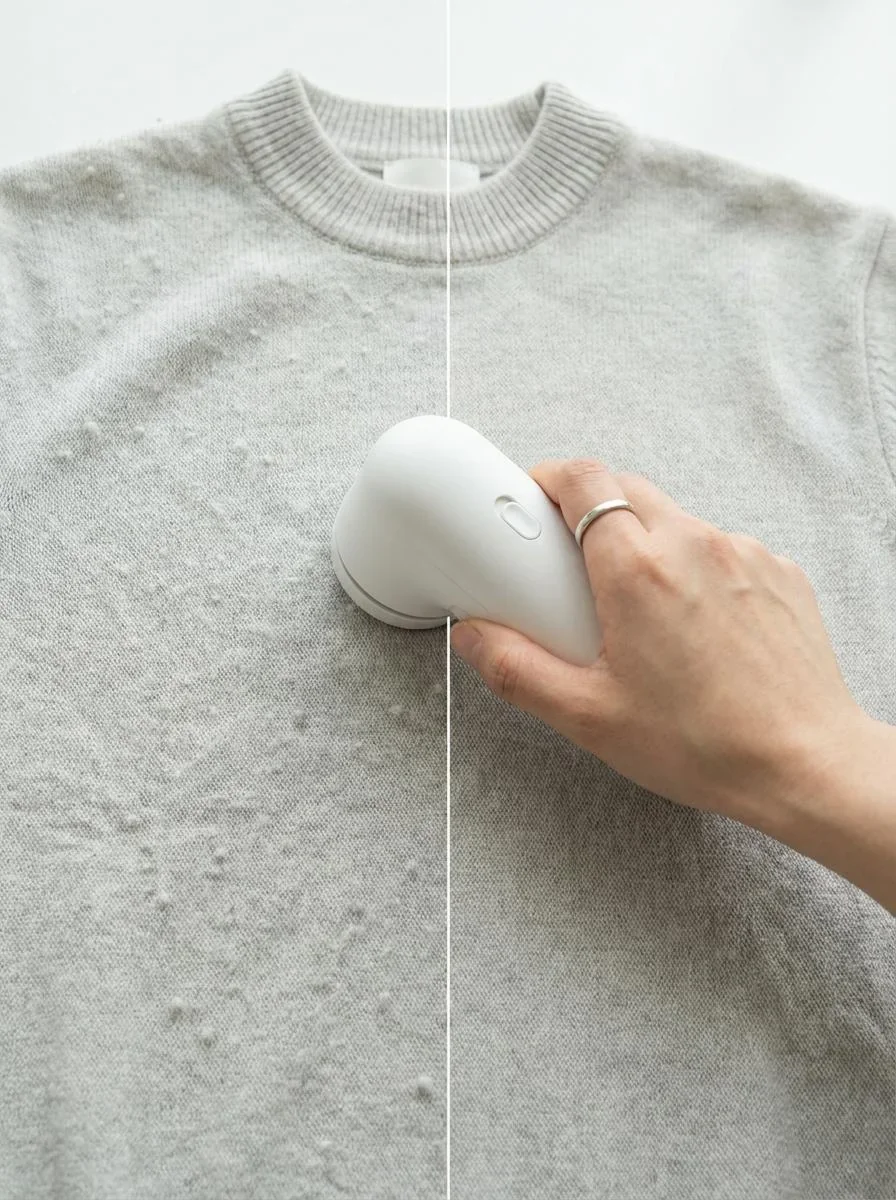 완성된 니트 스타일링