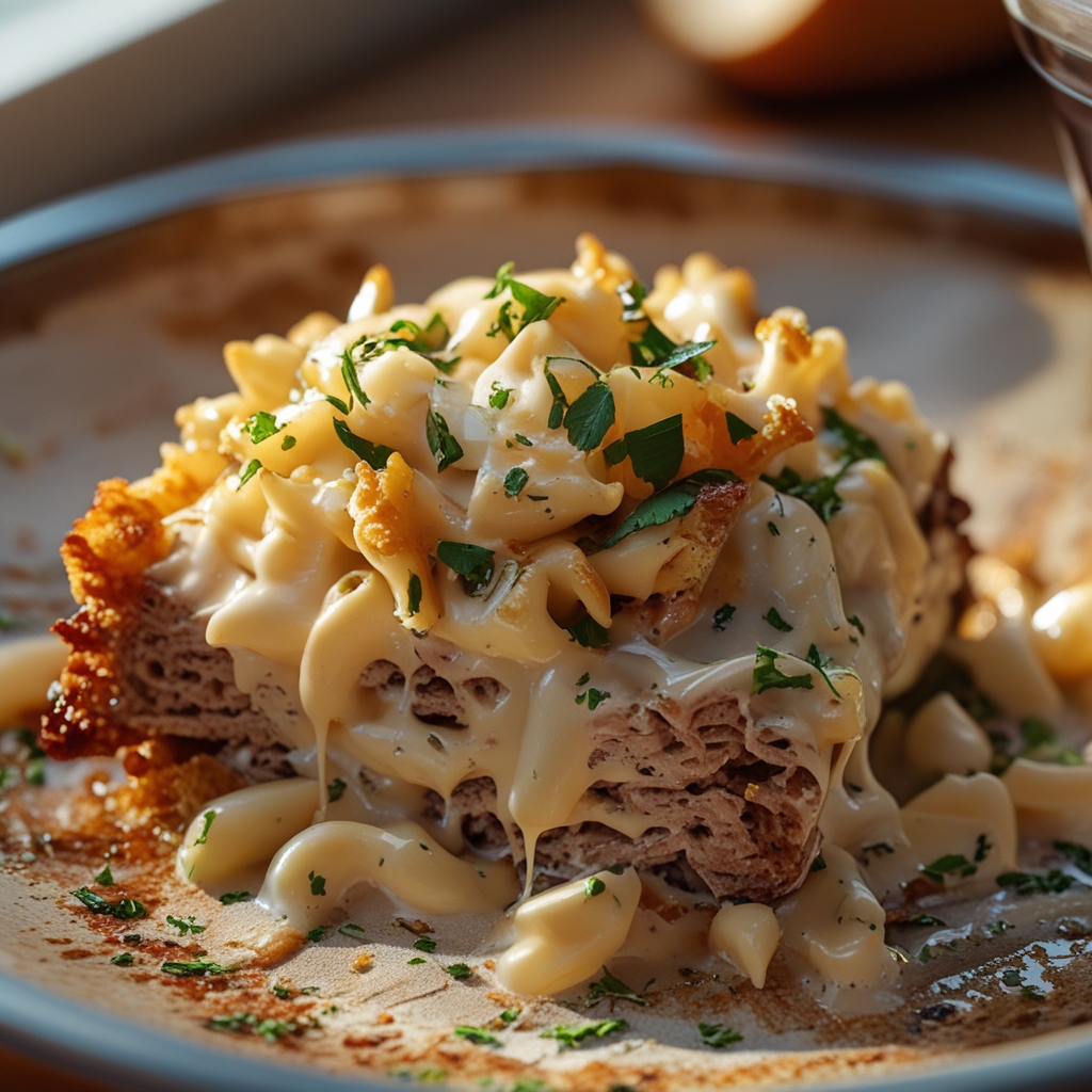 High-Protein Creamy Philly Cheesesteak Mac & Cheese Bliss - Easy Comfort Meal finished