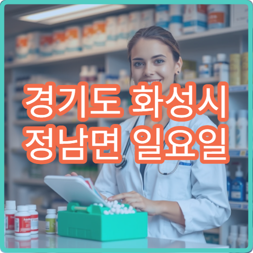 경기도 화성시 정남면 일요일 당번약국 안내 주말 당직약국 정보