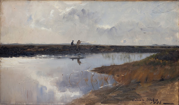 Hunters on the moor north of Skagen 1886