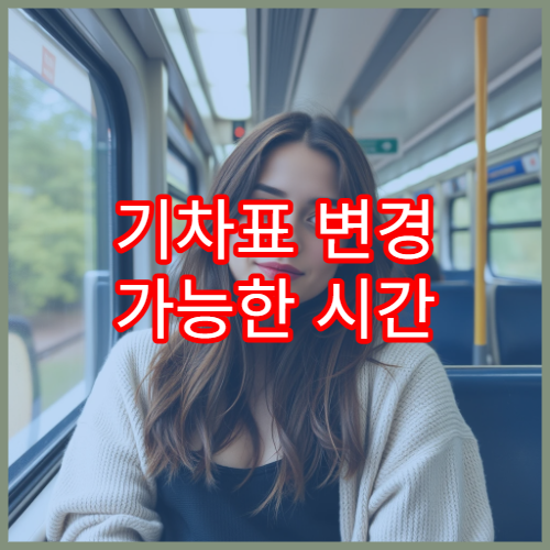 기차표 변경 가능한 시간 정리와 수수료 정보