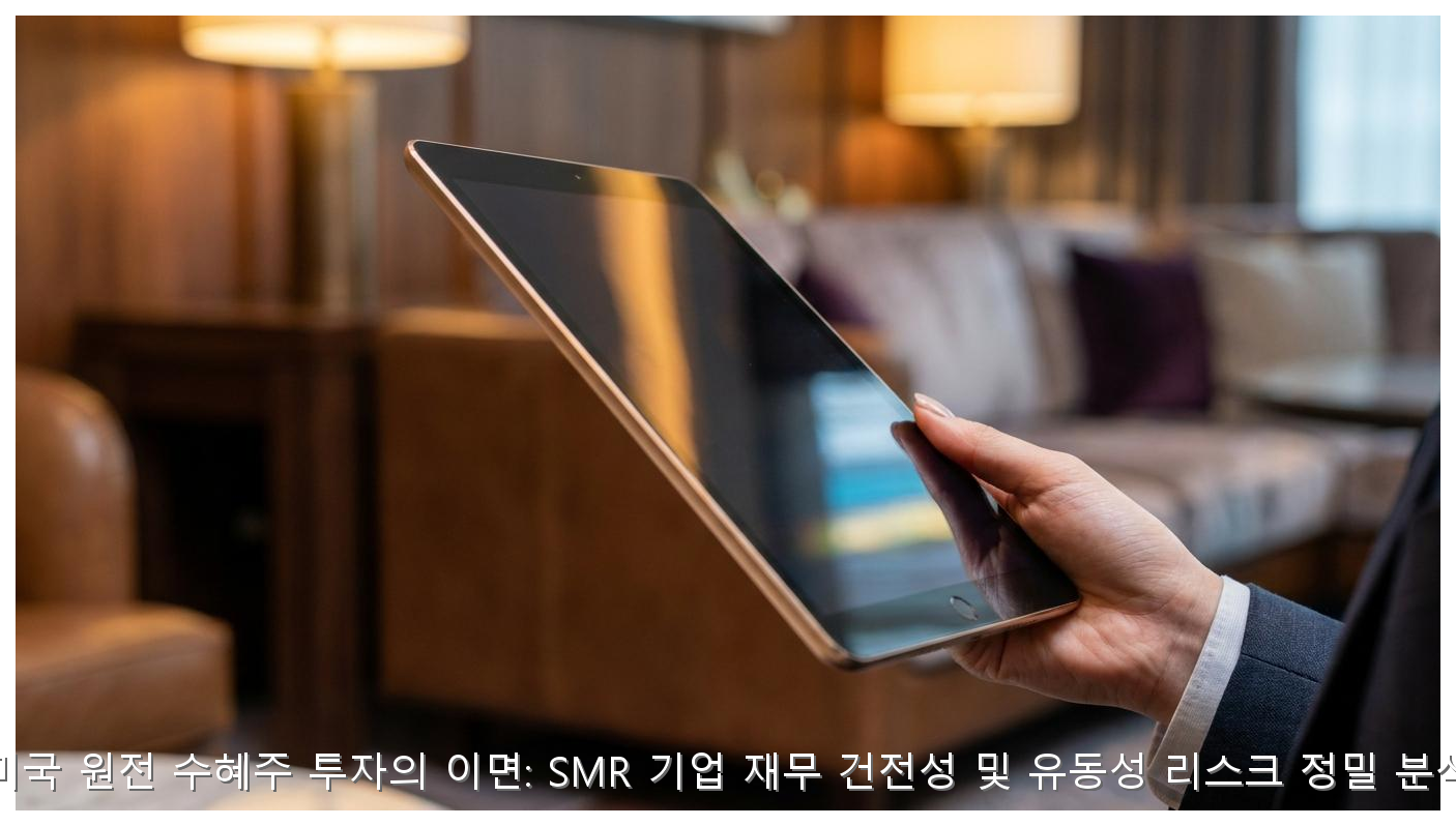 미국 원전 수혜주 투자의 이면: SMR 기업 재무 건전성 및 유동성 리스크 정밀 분석 핵심 안내 및 분석 인포그래픽 (3)