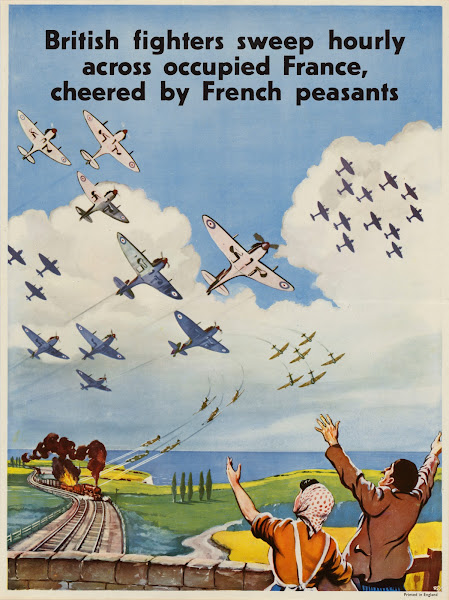 British Fighters Sweep Hourly Across Occupied France Cheered by French Peasants