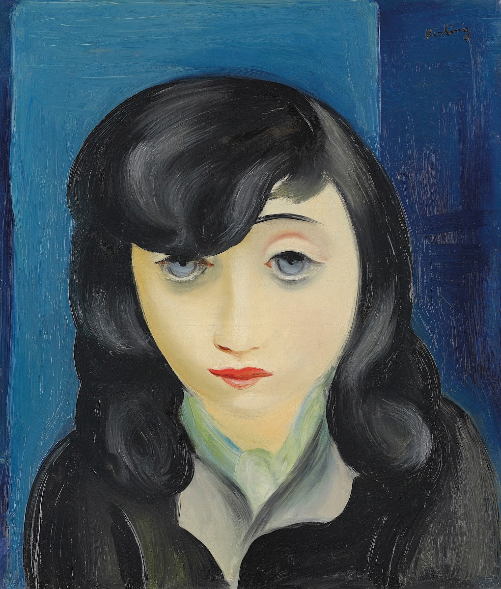 Portrait de femme à la frange