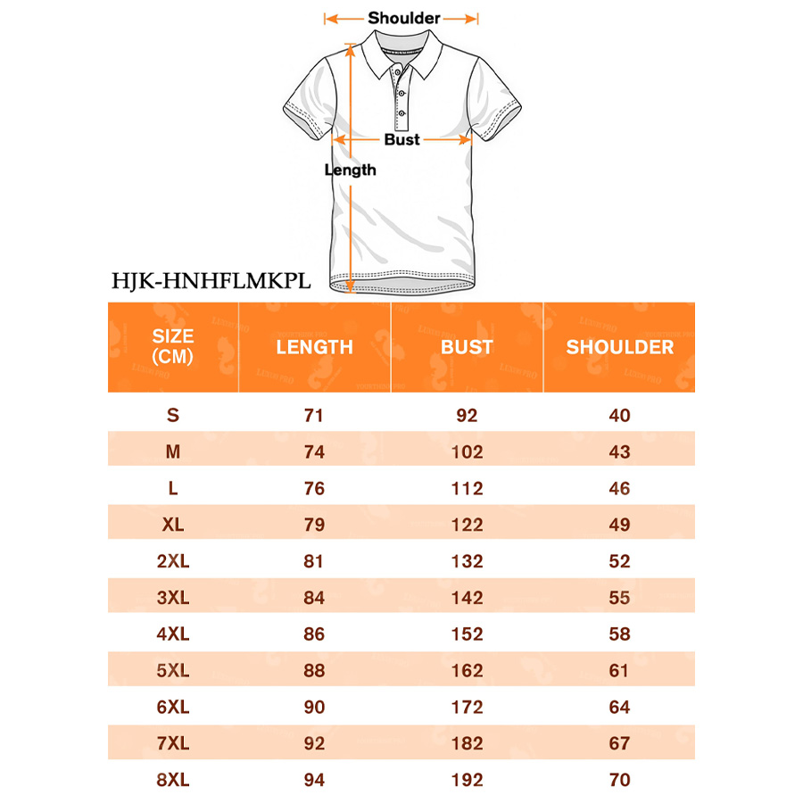 AOP Alloy Button HNH Lapel Button Polo