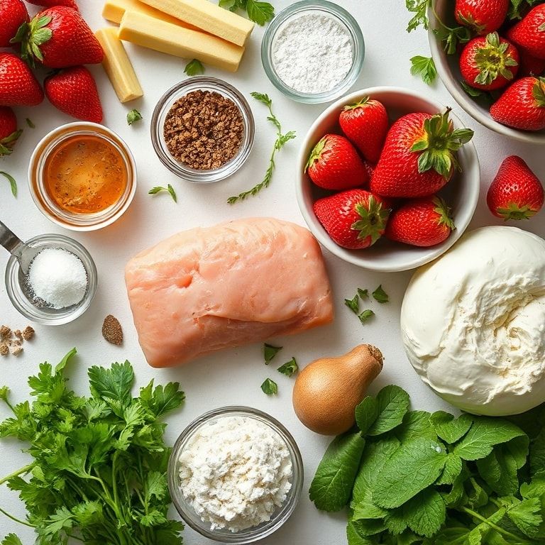 Ingredients for Classic Strawberry Shortcake Cake Recipe for Summer – Easy & Homemade Delight