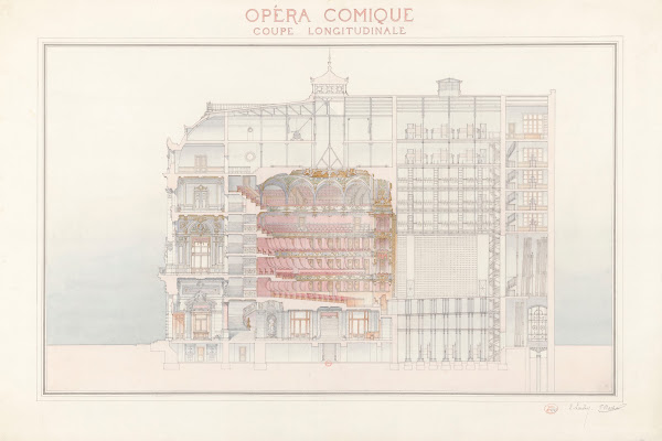 Opéra Comique  Coupe longitudinale 1893