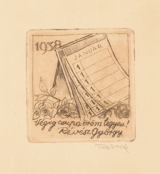 New Years greeting from György Révész 1937
