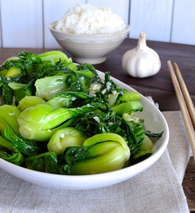 Cải Thìa Xào Tỏi Băm