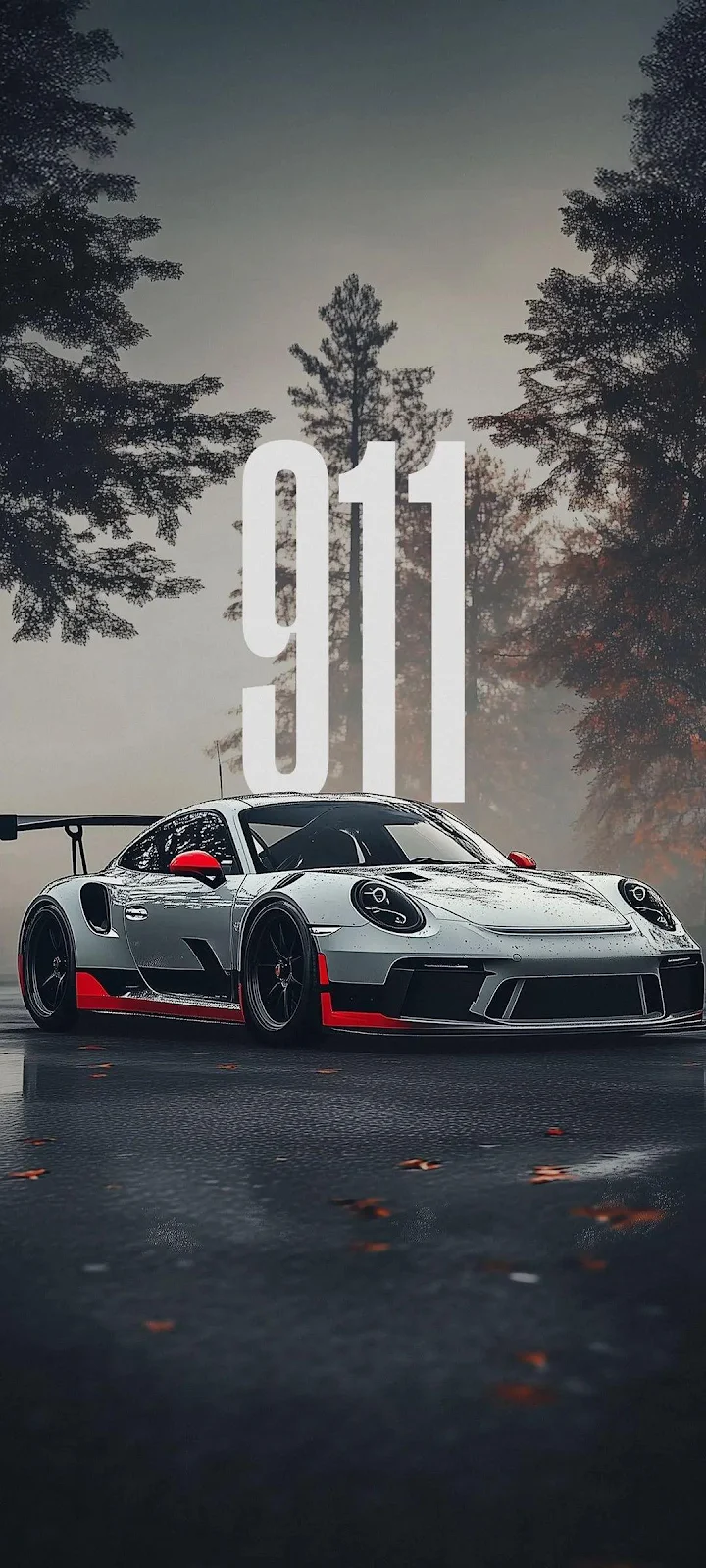 Porsche 911 GT3 RS - Automotive Digital Art Full HD iPhone Wallpaper (1080x2400)
