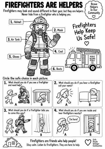 Do Not Hide From Firefighters Worksheet