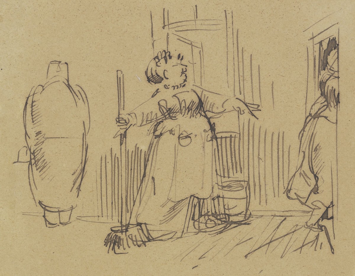 Mrs Knopp cleaning the house 1876
